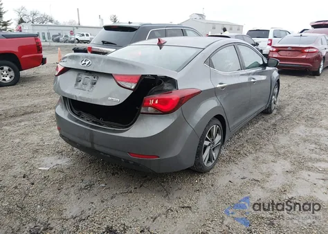 2014 Hyundai Elantra Limited из США, поврежденный, VIN 5NPDH4AE2EH499258
